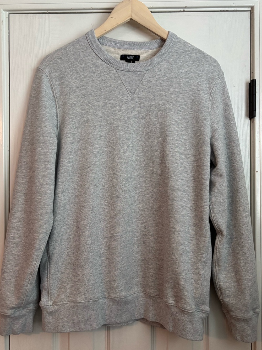 PAIGE Men's Light Gray Crewneck Sweatshirt